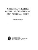 National theaters in the larger German and Austrian cities