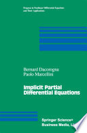 Implicit Partial Differential Equations