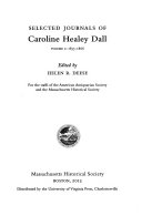 Selected journals of Caroline Healey Dall