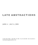James Daugherty, 1887-1974 : late abstractions : June 6-July 6, 2002