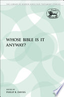 Whose Bible is it anyway?