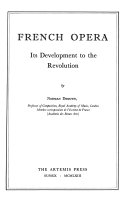 French opera, its development to the Revolution