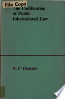 The codification of public international law