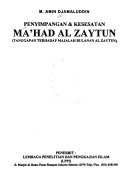 Penyimpangan & kesesatan ma'had al Zaytun : tanggapan terhadap majalah bulanan al Zaytun