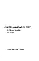 English Renaissance song