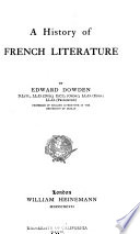 A history of French literature