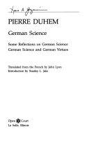 German science : some reflections on German science : German science and German virtues