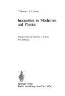 Inequalities in mechanics and physics