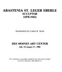 Abastenia St. Leger Eberle, sculptor (1878-1942) : Des Moines Art Center, July 15-August 17, 1980