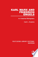 Karl Marx and Friedrich Engels : an analytical bibliography