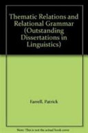 Thematic relations and relational grammar