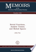 Kernel functions, analytic torsion, and moduli spaces