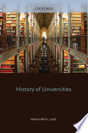 History of Universities, Volume XXIII/1.