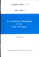 An introductory bibliography for the study of scripture