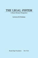 The legal system : a social science perspective