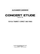 Concert etude : opus 49 : for B♭ trumpet (cornet) and piano