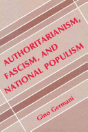 Authoritarianism, fascism, and national populism