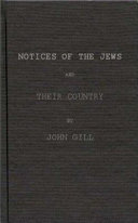 Notices of the Jews and their country,