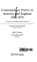 Contemporary poetry in America and England, 1950-1975 : a guide to information sources