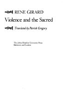 Violence and the sacred