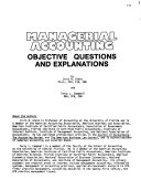 Managerial accounting : objective questions and explanations /