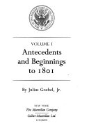 Antecedents and beginnings to 1801