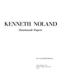 Kenneth Noland, handmade papers