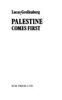 Palestine comes first