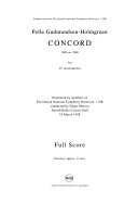 Concord : for 15 instruments, 1988, rev. 2000
