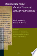 Studies on the Text of the New Testament and Early Christianity.