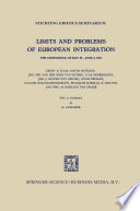Limits and Problems of European Integration The Conference of May 30 - June 2, 1961