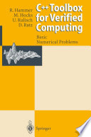 C++ Toolbox for Verified Computing I Basic Numerical Problems Theory, Algorithms, and Programs
