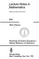 Nonlinear evolution equations : global behavior of solutions