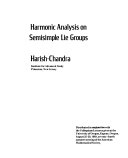 Harmonic analysis on semisimple Lie groups.