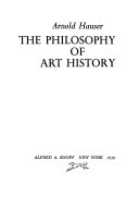 The philosophy of art history.