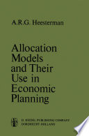 Allocation Models and their Use in Economic Planning