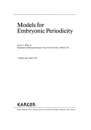 Models for embryonic periodicity