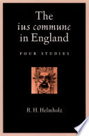 The ius commune in England : four studies