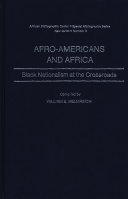 Afro-Americans and Africa : Black nationalism at the crossroads