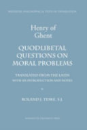 Quodlibetal questions on moral problems