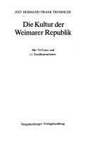 Die Kultur der Weimarer Republik