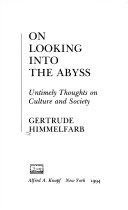 On looking into the abyss : untimely thoughts on culture and society