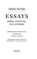 Essays--moral, political & literary