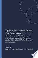 Sapiential, liturgical and poetical texts from qumran : proceedings of the third meeting ...