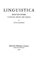 Linguistica; selected papers in English, French and German.