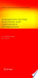 Nonsmooth Vector Functions and Continuous Optimization