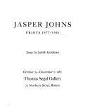 Jasper Johns, prints, 1977-1981