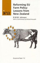 Reforming EU farm policy : lessons from New Zealand