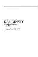 Kandinsky, complete writings on art