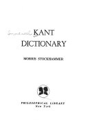 Kant dictionary